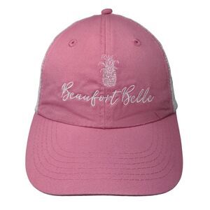 Beaufort Belle Snapback Trucker Hat Pink One Size Adjustable Mesh Back Adams